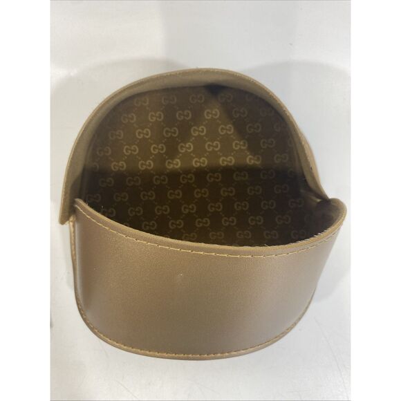 Vintage Y2K Large Bronze Gucci Soft Clam Shell Sunglasses Case With Cloths - Picture 3 of 8